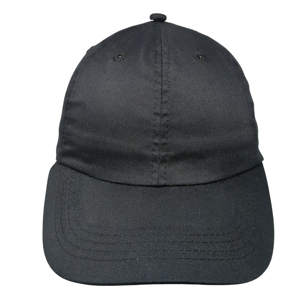 Cintas Slideback Baseball Cap Black One Size Adjustable Vented Holes Blank